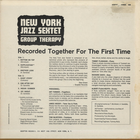 New York Jazz Sextet / ニューヨーク・ジャズ・セクステット / New York Jazz Sextet (SLP 526)