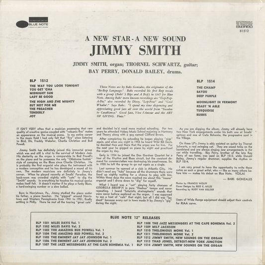 Jimmy Smith / ジミー・スミス / A New Star - A New Sound (BST 81512)