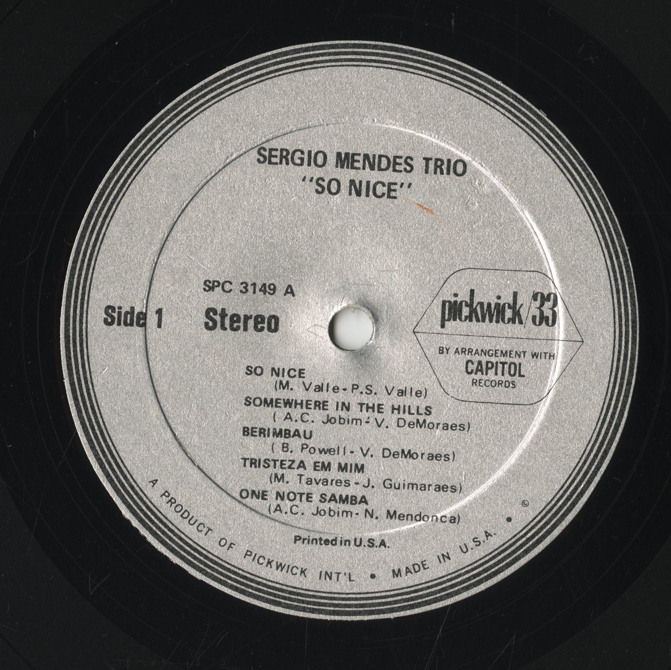 Sergio Mendes / セルジオ・メンデス・トリオ / So Nice (SPC3149)