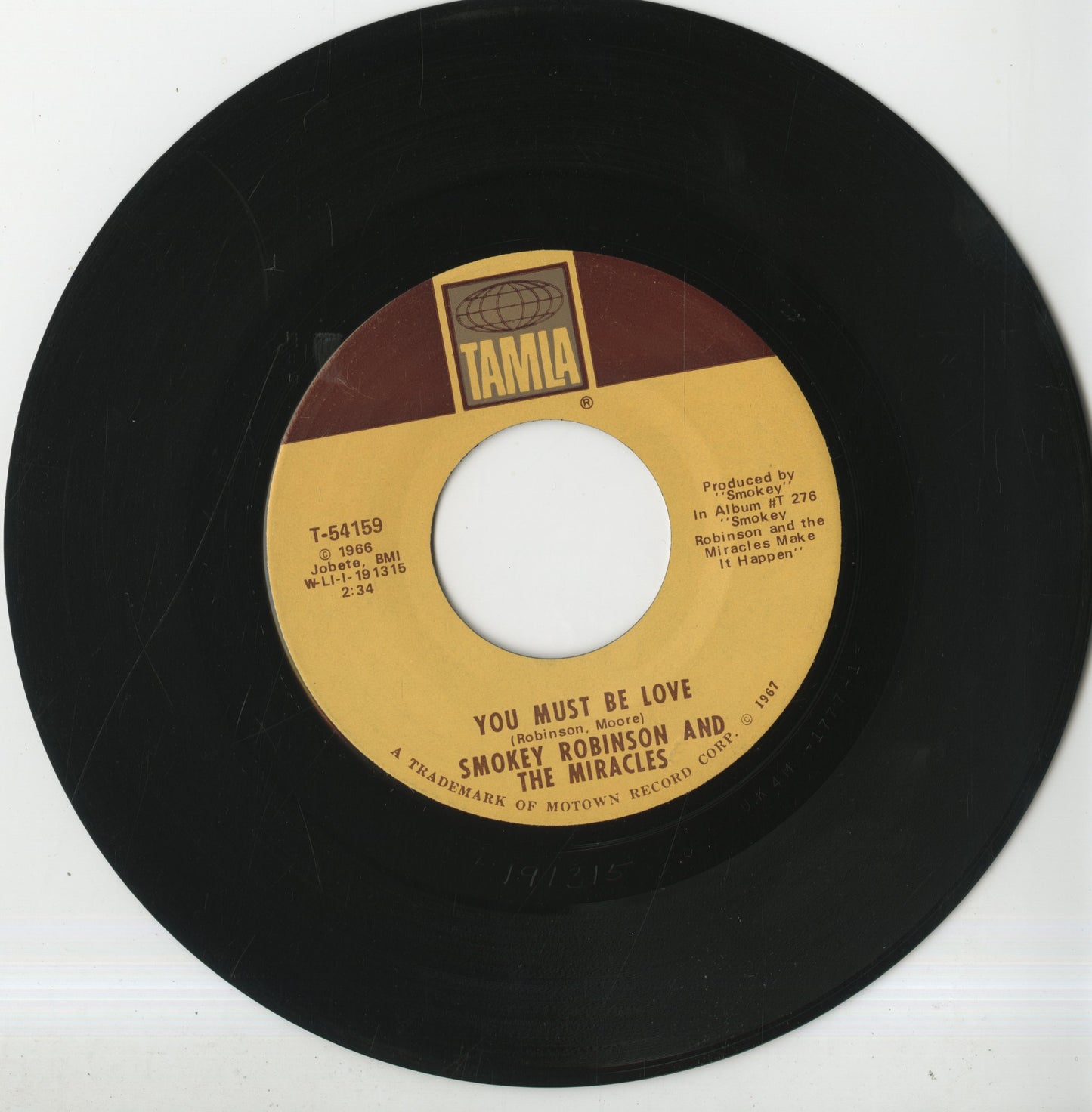 Smokey Robinson & The Miracles / スモーキー・ロビンソン&ミラクルズ / I Second That Emotion / You Must Be Love -7 (T 54159)