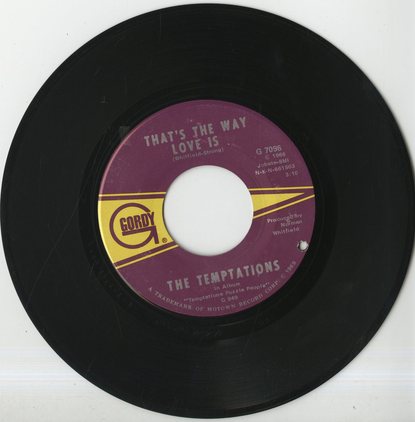 The Temptations / テンプテーションズ / Psychederic Shack / That's The Way Love Is -7 (G 7096)
