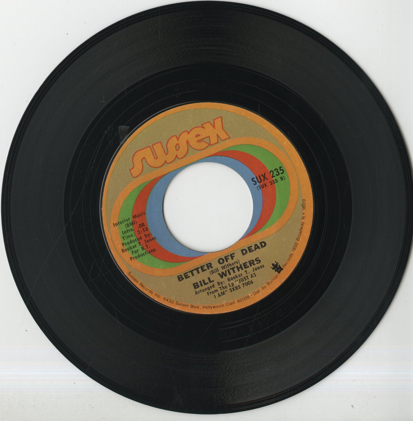 Bill Withers / ビル・ウィザース / Lean On Me / Better Off Dead -7 (SUX 235)