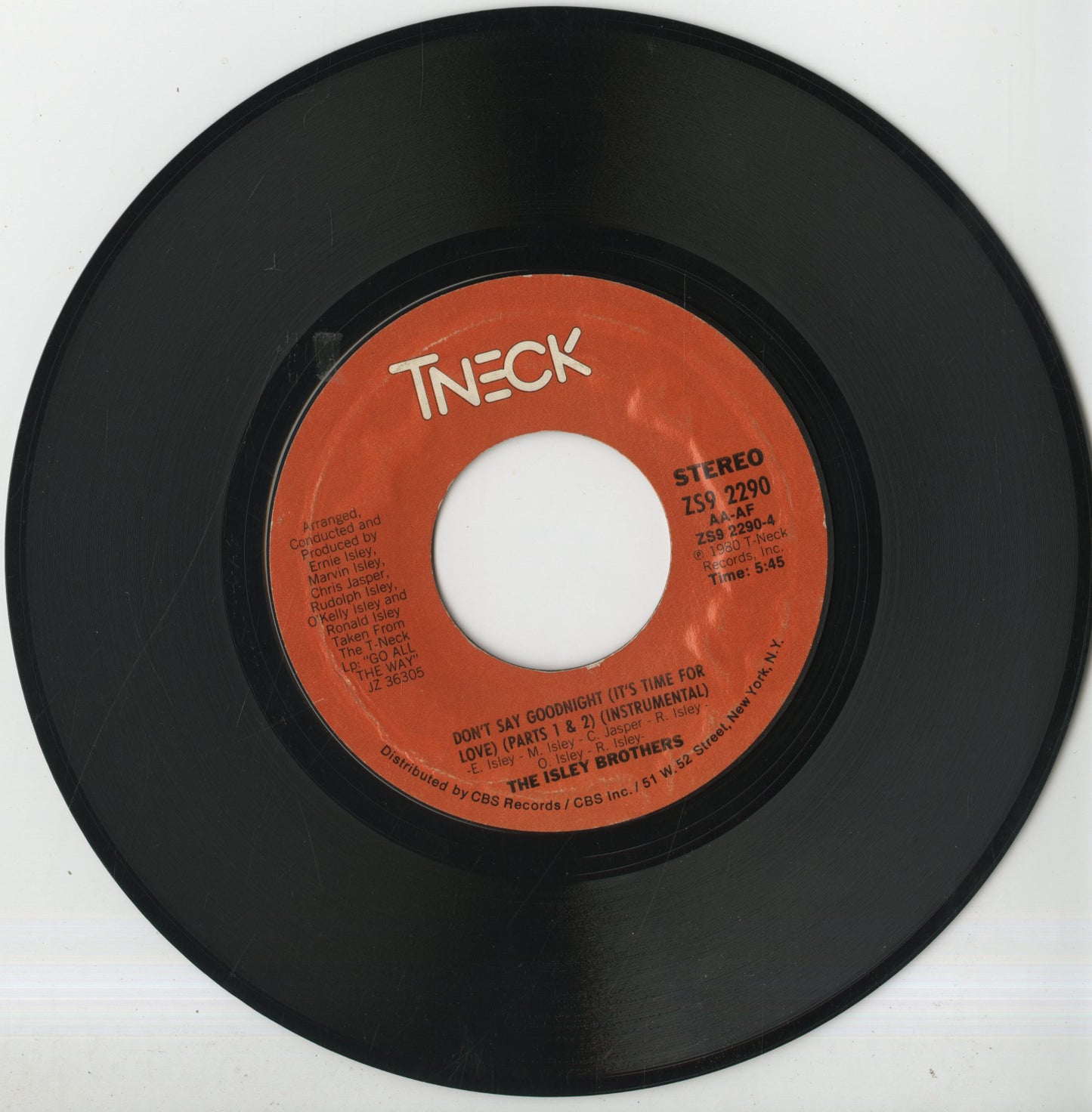 The Isley Brothers / アイズレー・ブラザーズ / Don't Say Goodnight (Part1&2) -7 (ZS9 2290)
