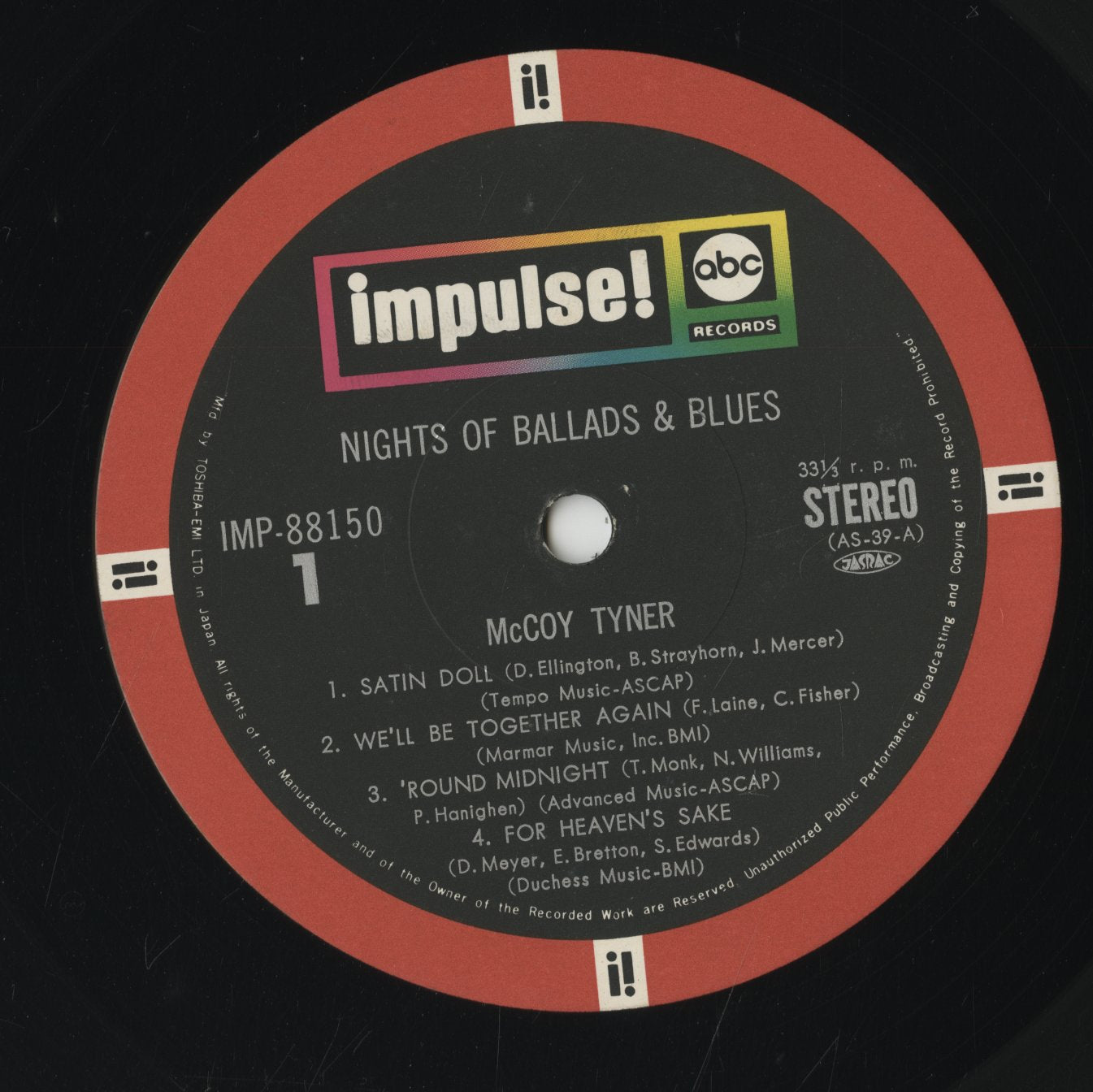 McCoy Tyner / マッコイ・タイナー / Nights Of Ballads & Blues (IMP-88150)