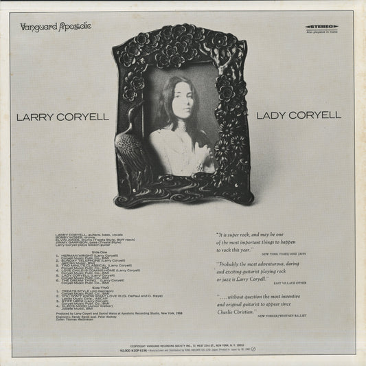 Larry Coryell / ラリー・コリエル / Lady Coryell (K20P-6196)