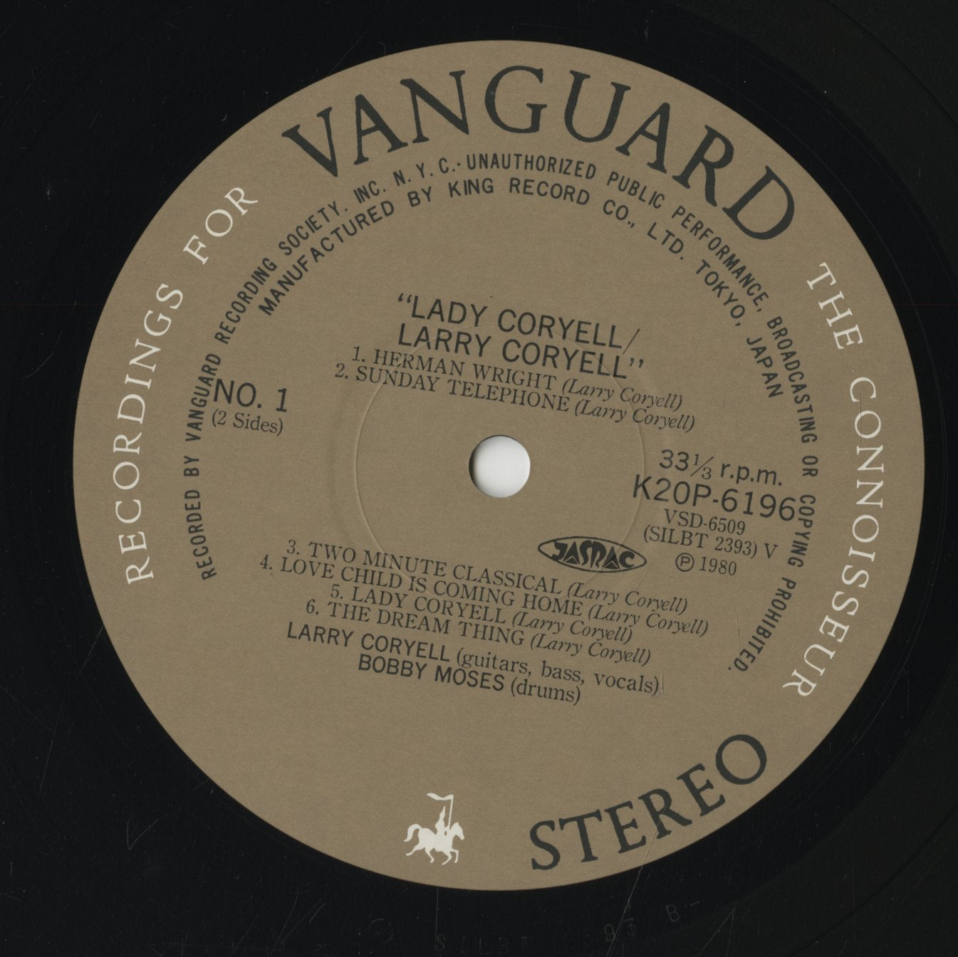 Larry Coryell / ラリー・コリエル / Lady Coryell (K20P-6196)