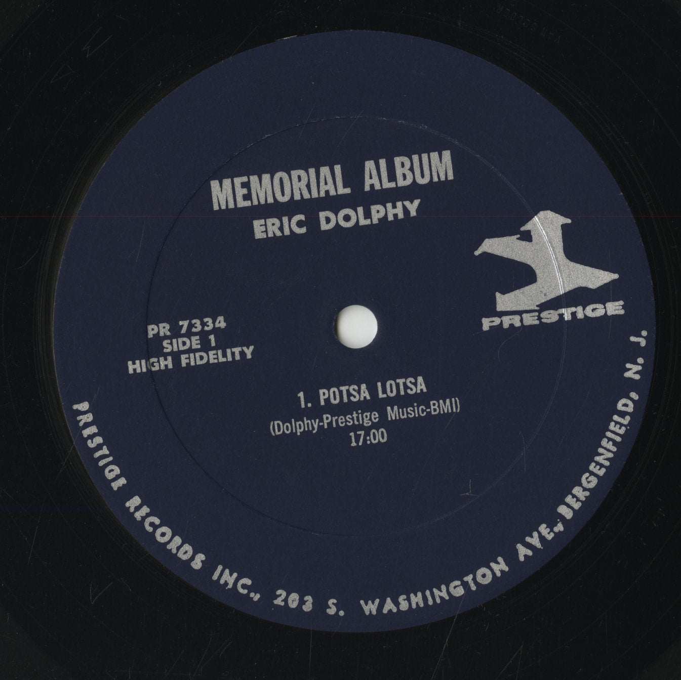 Eric Dolphy / エリック・ドルフィ / Memorial Album Recorded Live At Five Spot (PR 7334)