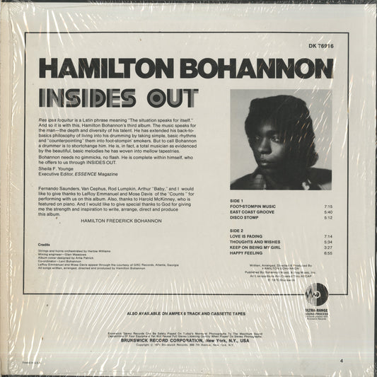 Bohannon / ボハノン / Insides Out (DK 76916)