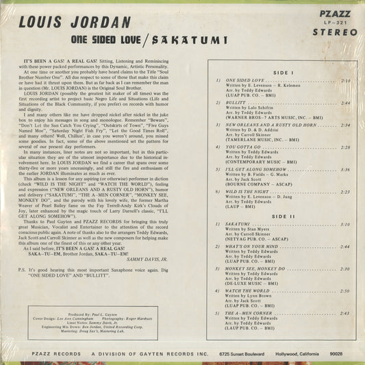 Louis Jordan / ルイ・ジョーダン / One Sided Love / Sakatumi (LP-321) 未開封シールド