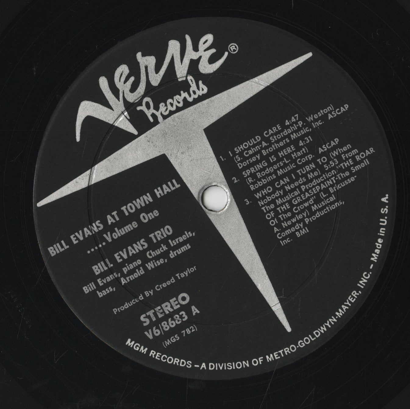 Bill Evans / ビル・エヴァンス / Bill Evans At Town Hall Volume One (V6-8683)