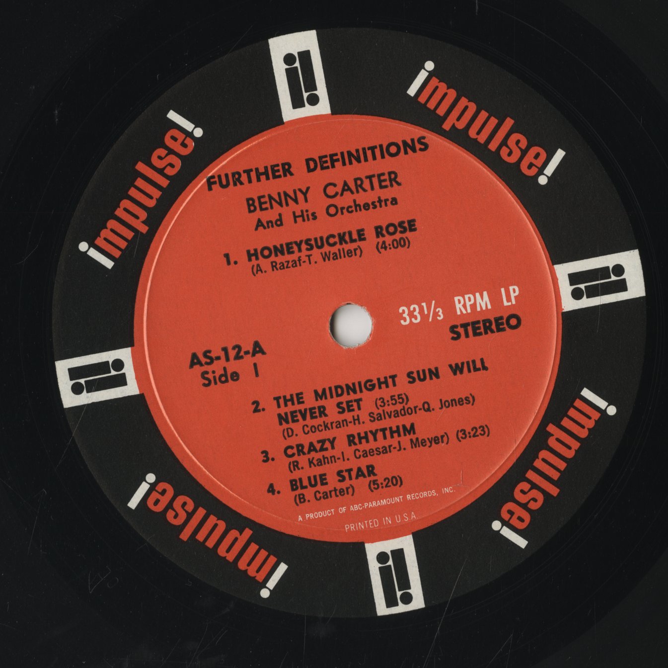 Benny Carter / ベニー・カーター / Further Definitions (AS-12)