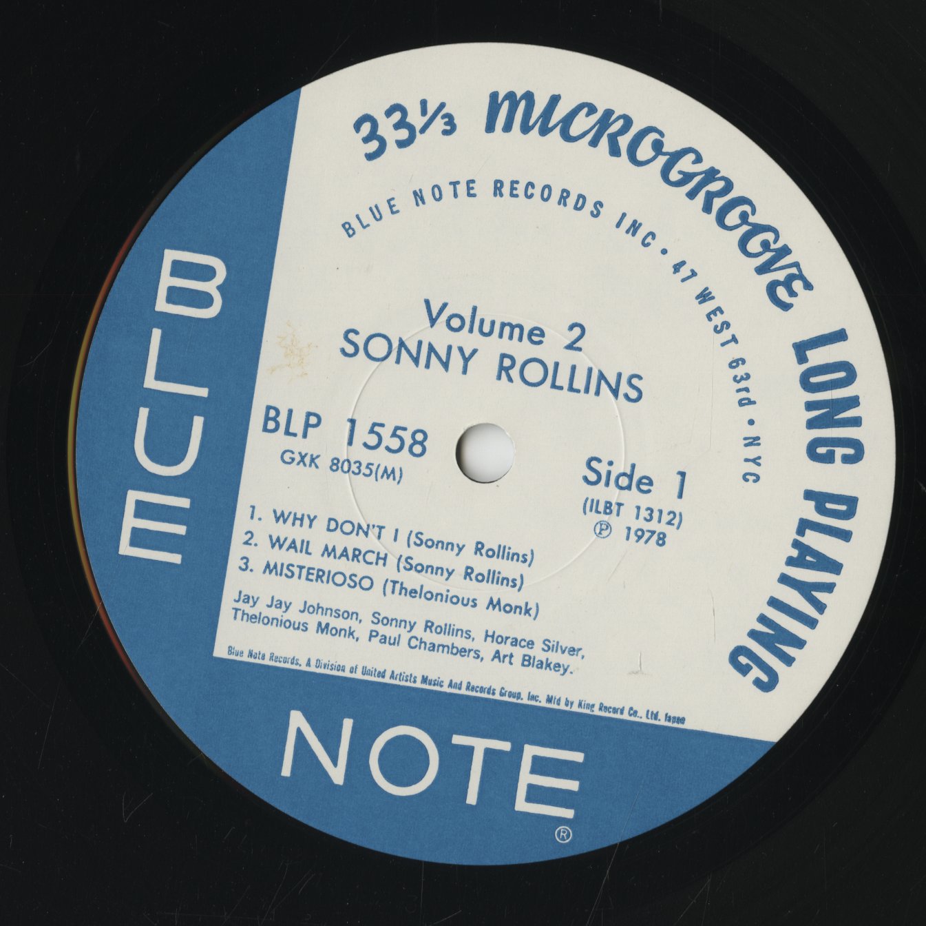 Sonny Rollins / ソニー・ロリンズ / Volume 2 (GXK 8035 (M))