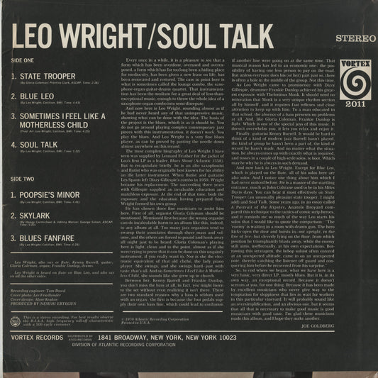 Leo Wright / レオ・ライト / Soul Talk (2011)