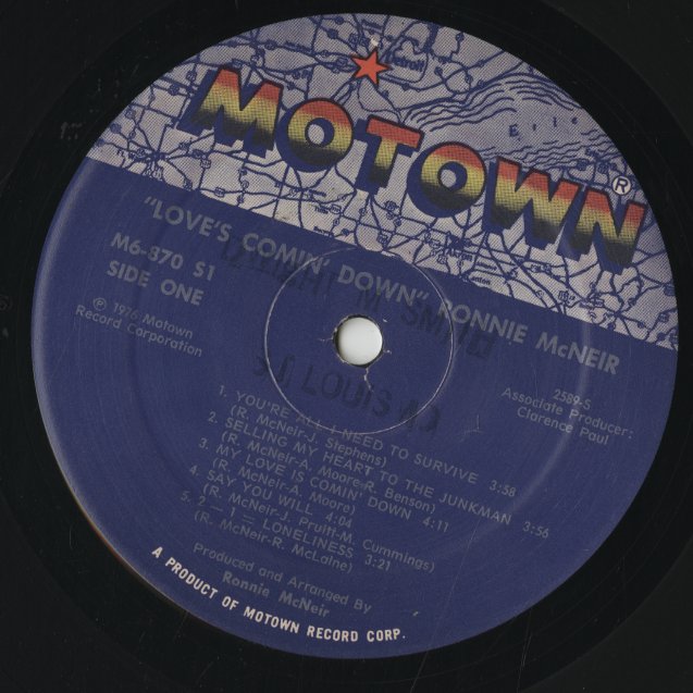 Ronnie McNeir / ロニー・マクネア / Love's Comin' Down (M6-870S1)