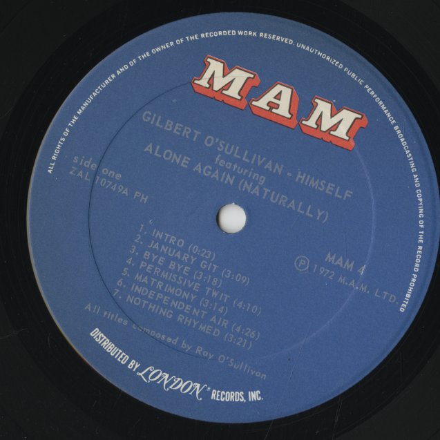Gilbert O'Sullivan / ギルバート・オサリバン / Himself (MAM-4)