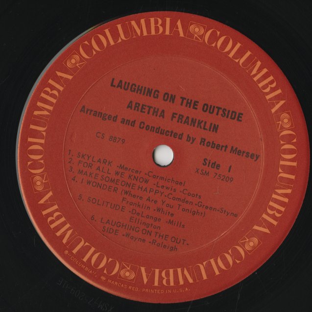 Aretha Franklin / アレサ・フランクリン / Laughing On The Outside (CS 8879)