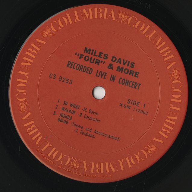 Miles Davis / マイルス・デイヴィス / 'Four' & More - Recorded Live In Concert (CS 9253)