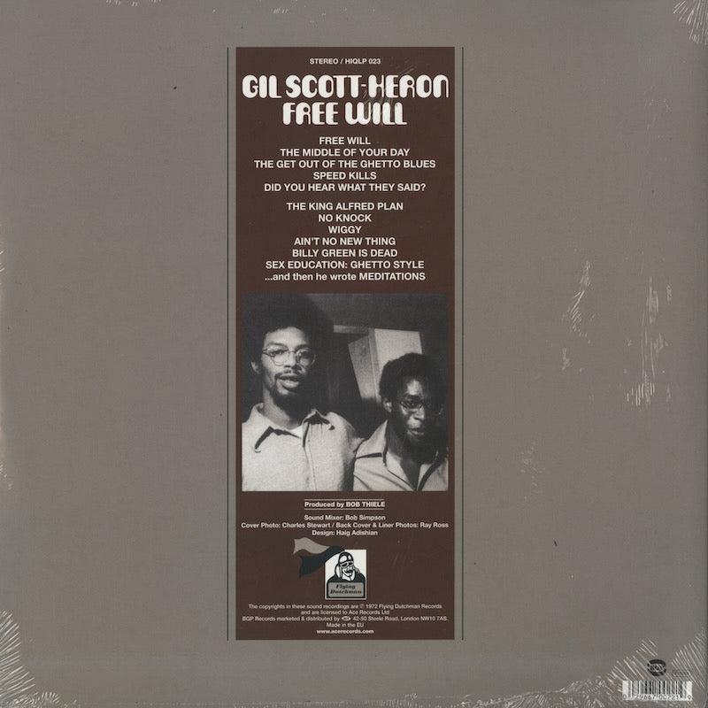 Gil Scott Heron / ギル・スコット・ヘロン / Free Will (180g) HIQLP023