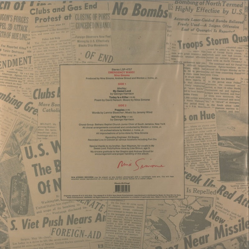 Nina Simone / ニナ・シモン / Emergency Ward! - 180g Audiophile vinyl pressing (MOVLP1027)