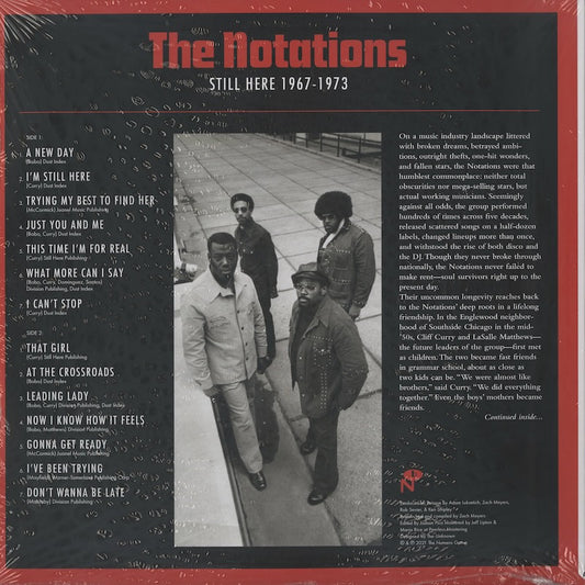 The Notations - Still Here 1967-1973 (NUM1232) 2022 US Numero Group|新品LP ノテイションズ back