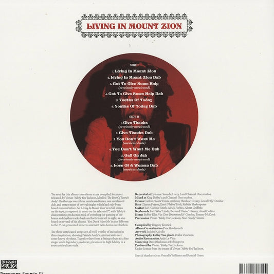 Patrick Andy / パトリック・アンディ / Living In Mount Zion ( PSLP111 )