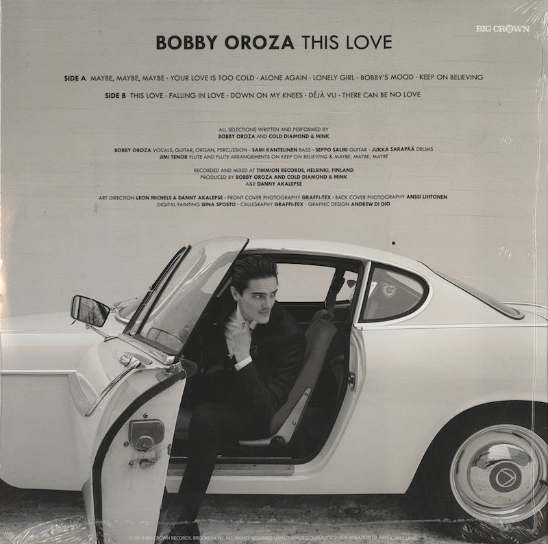 Bobby Oroza - This Love (BC069) 2019 US Big Crown|新品LP back