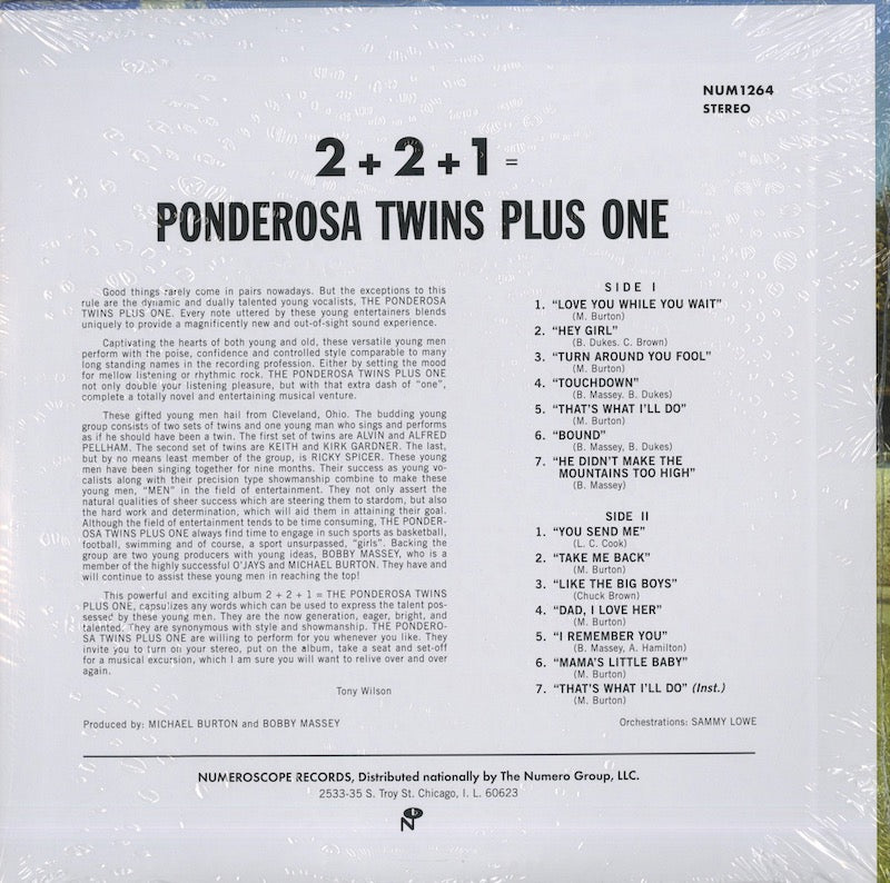 Ponderosa Twins Plus One / ポンデローサ・ツインズ・プラス・ワン / 2+2+1= =Ponderosa Peach Clored Vinyl (NUM1264)