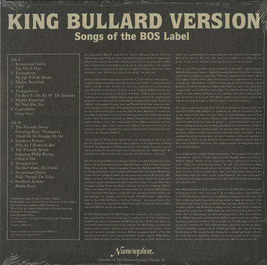 V.A. - King Bullard Version: Songs Of The Bos Label (NPH44004lp) 2013 US Numero Group|新品LP back