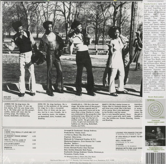 Family Circle - Family Circle (JR-015) 2014 US Numero Group|新品LP back