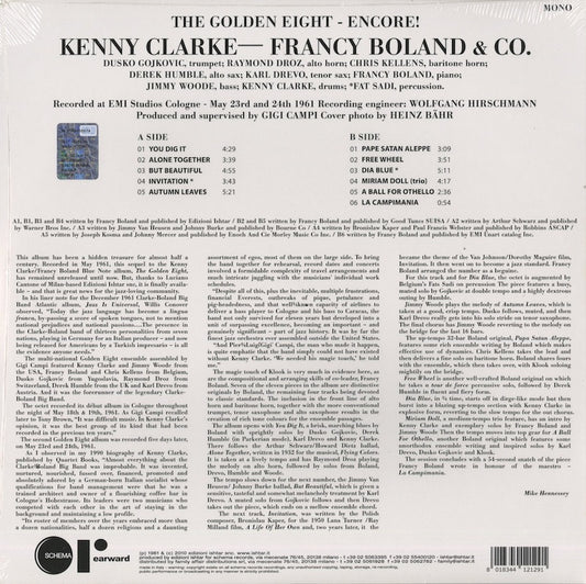 The Kenny Clarke - Francy Boland & Co. / ケニー・クラーク フランシー・ボラン / The Golden Eight - Encore! (180g) (RW129LP)