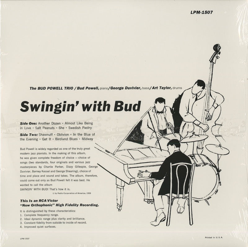 Bud Powell / バド・パウエル / Swingin' With Bud (180g) (LPM 1507H)