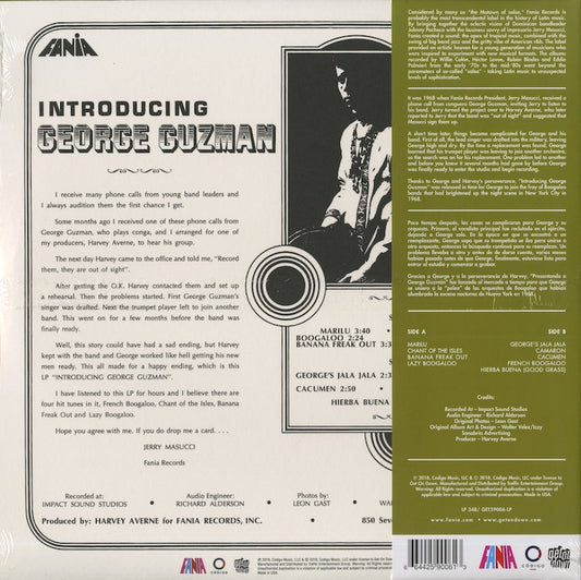 George Guzman / ジョージ・グズマン / Introducing (GET59006) FANIAリイシュー盤