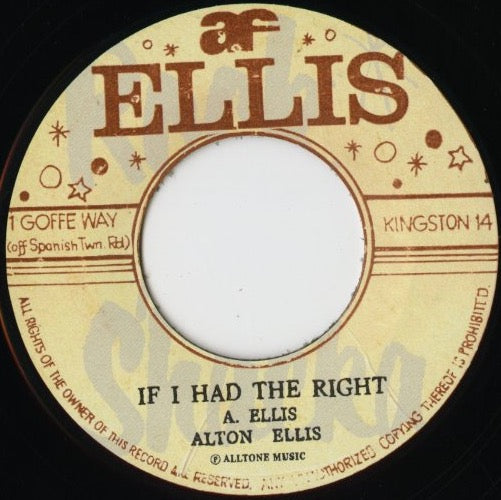 Alton Ellis / アルトン・エリス / My Time Is The Right Time / If I Had The Right -7 (DB011)