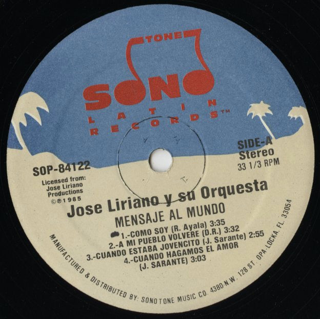 Jose Liriano Y Su Orquesta / ホセ・リリアーノ / Mesaje Al Mundo (SOP-84122)