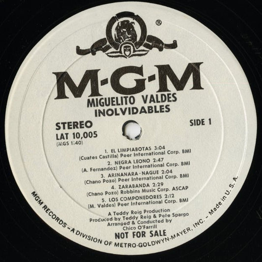 Miguelito Valdes / ミゲリート・ヴァルデス / Inolvidables (LAT10005)