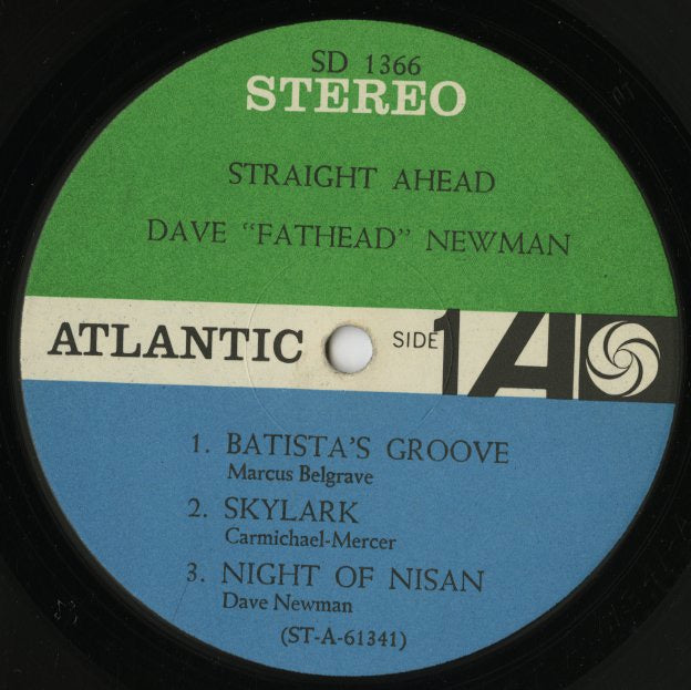 Dave Fathead Newman / デイヴ・ファットヘッド・ニューマン / Straight Ahead (SD 1366)