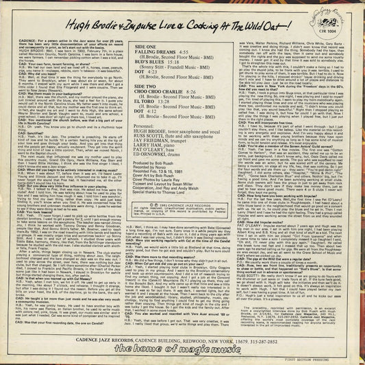 Hugh Brodie / ヒュー・ブロディー・アンド・インパルス / Live And Cooking At The Wild Oat (CJR 1004)