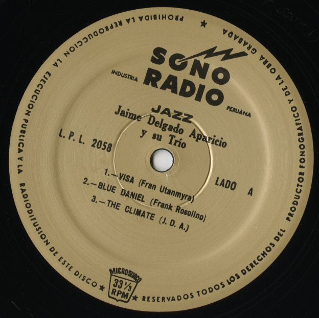 Jaime Delgado Aparicio Y Su Trio / ハイメ・デルガド / Jazz (L.P.L. 2058)