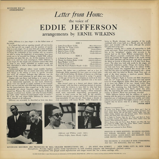 Eddie Jefferson / エディー・ジェファーソン / Letter From Home (VIJ-4084)