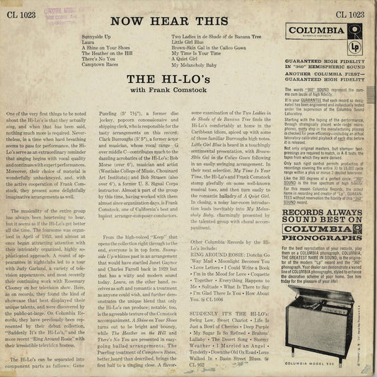 The Hi-Lo's / ハイローズ / Now Hear This (CL1023)