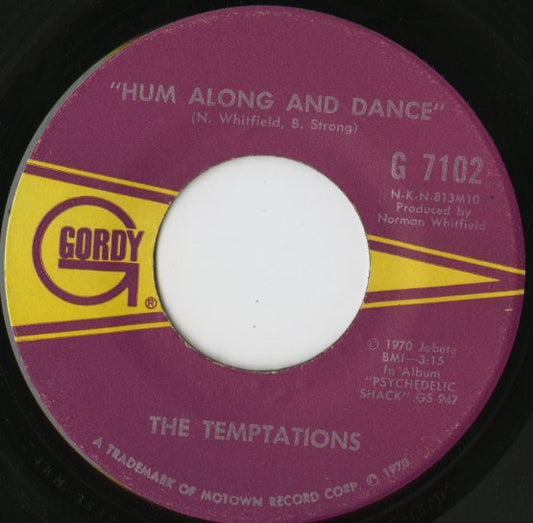 The Temptations / テンプテーションズ / Ungena Za Ulimwengu (Unite The World) / Hum Along And Dance -7 ( G 7102 )