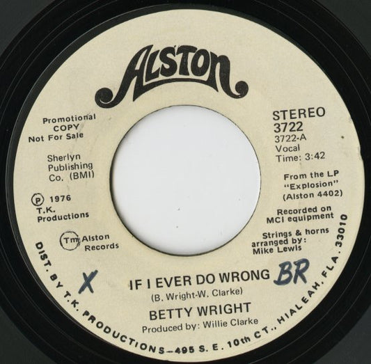 Betty Wright / ベティー・ライト / If I Ever Do Wrong -7 ( 3722 )