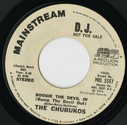The Chubukos / チュブコス / Boogie The Devil In (Bump The Devil Out) -7 ( MRL 5557 )