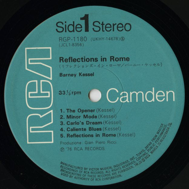 Barney Kessel / バーニー・ケッセル / Reflections In Rome (RGP-1180)