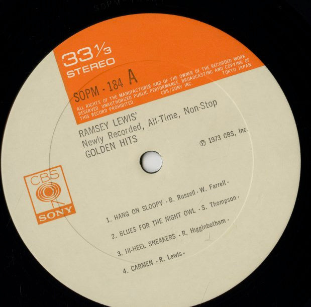 Ramsey Lewis / ラムゼイ・ルイス / Golden Hits (SOPM 184)