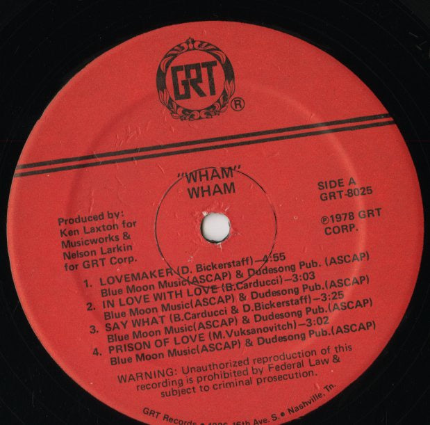 Wham / ワム / Wham (GRT-8025)