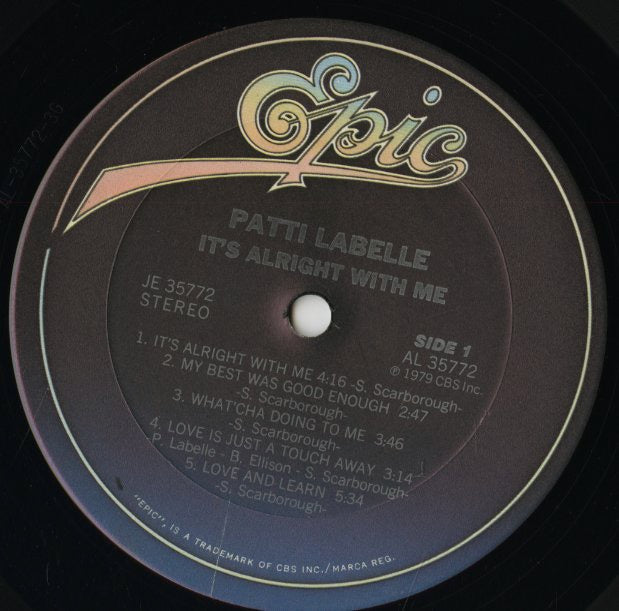 Patti LaBelle / パティ・ラベル / It's Alright With Me (BL 35772)