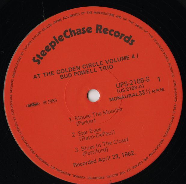 Bud Powell / バド・パウエル・トリオ / At The Golden Circle Volume 4 (UPS-2188-S)