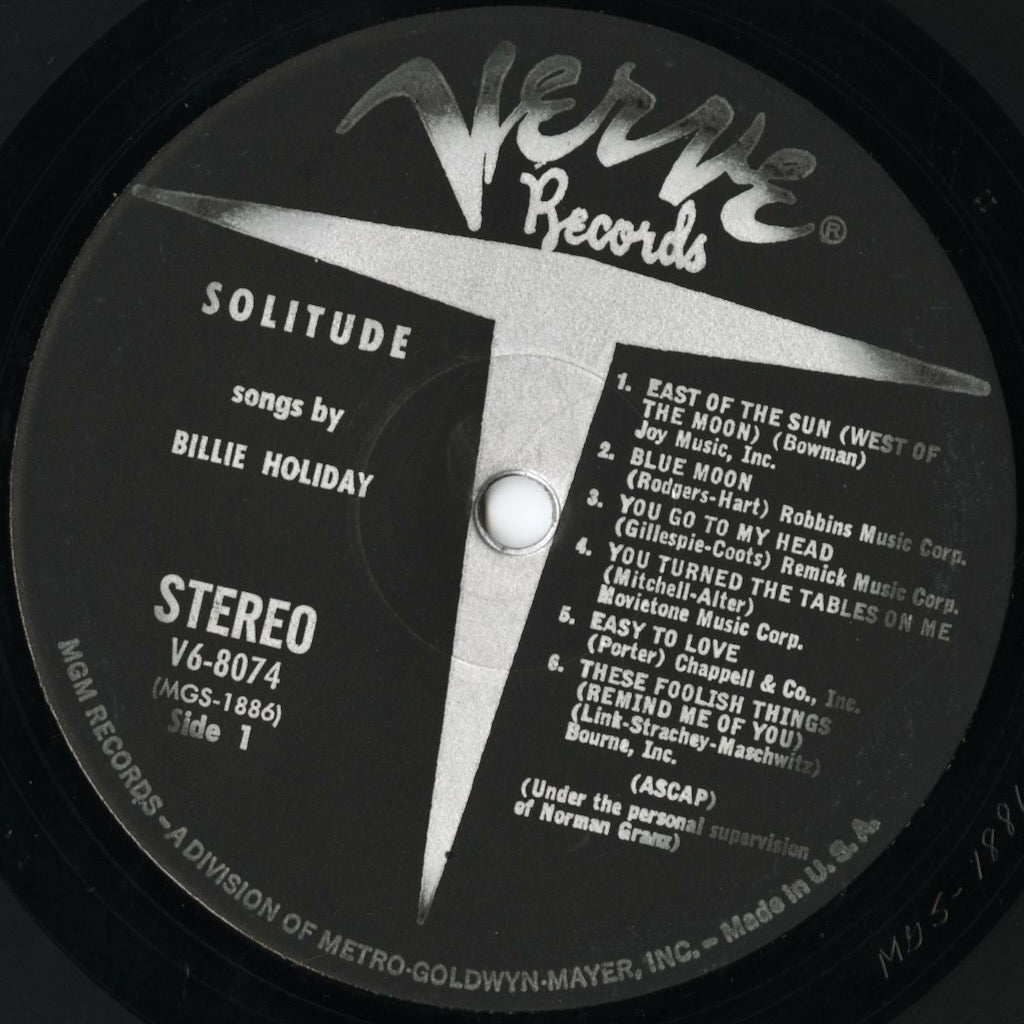 Billie Holiday / ビリー・ホリデイ / Solitude (V6-8074)