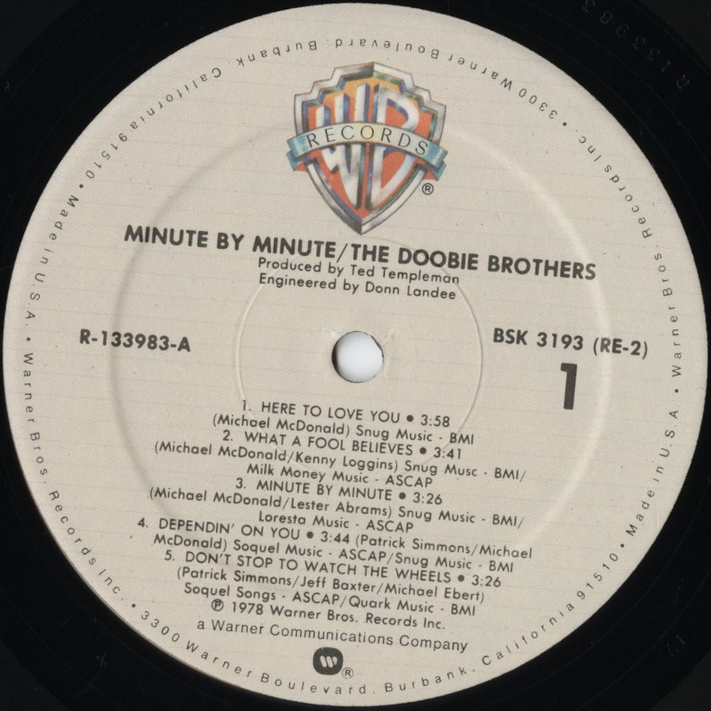 The Doobie Brothers / ドゥービー・ブラザーズ / Minute By Minute (BSK 3193)